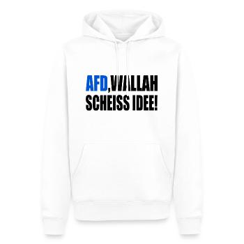 Afd wallah scheiss idee - Männer Premium Bio Hoodie - Weiß - Vorne - Nico (187cm)