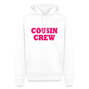 cousin crew - Sweat à capuche Premium bio Homme - blanc - Devant - Nico (187cm)