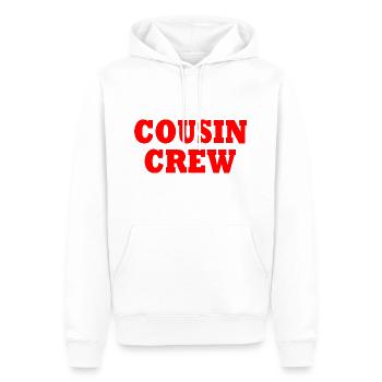 cousin crew - Sweat à capuche Premium bio Homme - blanc - Devant - Nico (187cm)