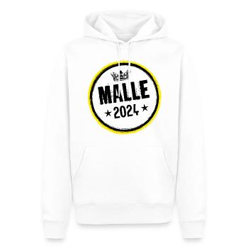 Malle 2024 Kreis - Männer Premium Bio Hoodie - Weiß - Vorne - Nico (187cm)