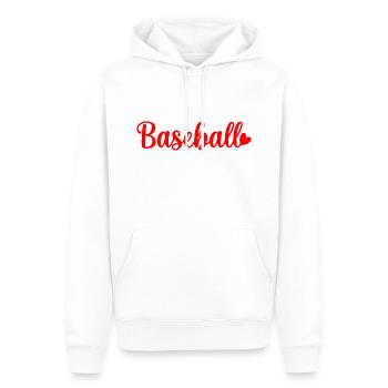 Baseball - Männer Premium Bio Hoodie - Weiß - Vorne - Nico (187cm)