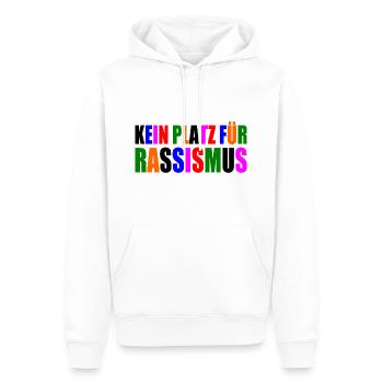 kein platz für rassismus - Männer Premium Bio Hoodie - Weiß - Vorne - Nico (187cm)