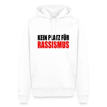 kein platz für rassismus - Männer Premium Bio Hoodie - Weiß - Vorne - Nico (187cm)