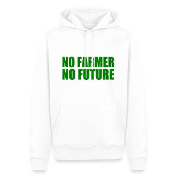 No farmer no future - Men’s Premium Organic Hoodie - white - Front - Nico (187cm)