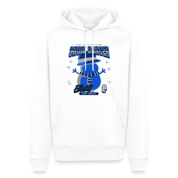Danseuse des neiges - BONHOMME DE NEIGE - Sweat à capuche Premium bio Homme - blanc - Devant - Nico (187cm)