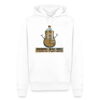 Frosty Fun Day - Bonhomme de neige - Sweat à capuche Premium bio Homme - blanc - Devant - Nico (187cm)
