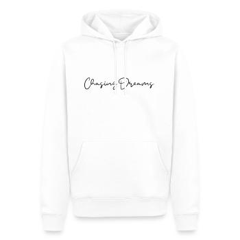 THE FASHION TEE - CHASING DREAMS - Männer Premium Bio Hoodie - Weiß - Vorne - Nico (187cm)