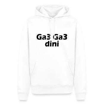Ga3 ga3 dini - Sweat à capuche Premium bio Homme - blanc - Devant - Nico (187cm)