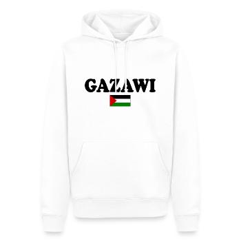 Gazawi gaza - Sweat à capuche Premium bio Homme - blanc - Devant - Nico (187cm)