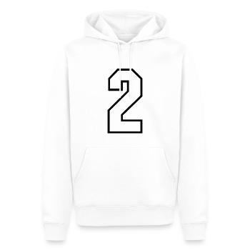 2 Jahre trikot nummer 2 t-shirt sporttrikot 2 - Männer Premium Bio Hoodie - Weiß - Vorne - Nico (187cm)