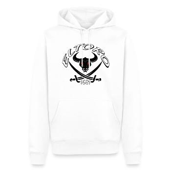 El Toro - Le taureau en vous - Sweat à capuche Premium bio Homme - blanc - Devant - Nico (187cm)