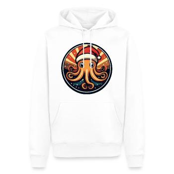 Pieuvre Animal de Noël - Sweat à capuche Premium bio Homme - blanc - Devant - Nico (187cm)