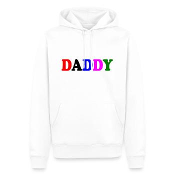Daddy - Men’s Premium Organic Hoodie - white - Front - Nico (187cm)