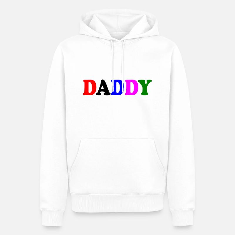 Daddy - Männer Premium Bio Hoodie - Weiß