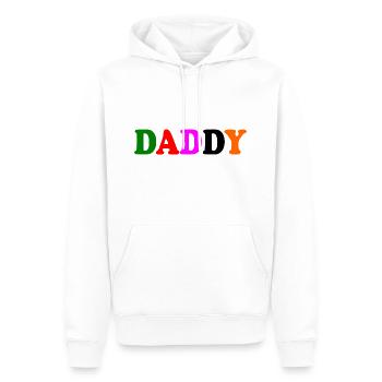Daddy - Men’s Premium Organic Hoodie - white - Front - Nico (187cm)