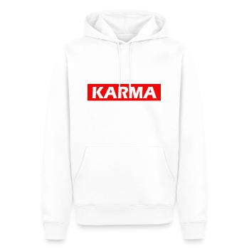 Karma - Sweat à capuche Premium bio Homme - blanc - Devant - Nico (187cm)