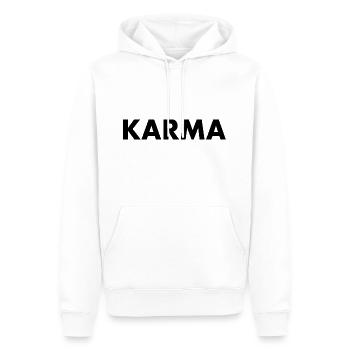 Karma - Sweat à capuche Premium bio Homme - blanc - Devant - Nico (187cm)