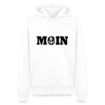 Bonjour - Sweat à capuche Premium bio Homme - blanc - Devant - Nico (187cm)