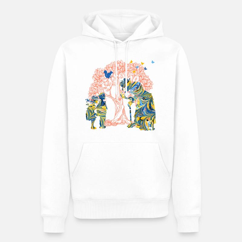 hansel et gretel e274 - Sweat à capuche Premium bio Homme - blanc