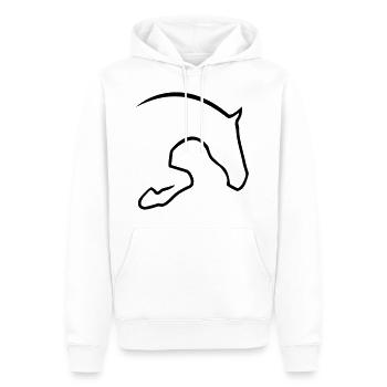 Springpferd - Männer Premium Bio Hoodie - Weiß - Vorne - Nico (187cm)