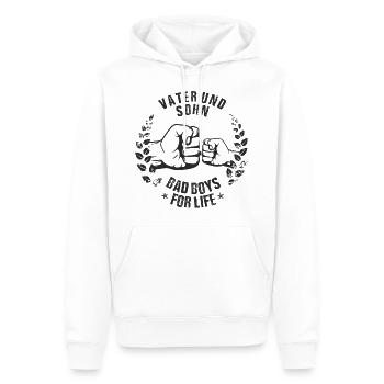 Vater und Sohn Bad Boys for Life - Männer Premium Bio Hoodie - Weiß - Vorne - Nico (187cm)