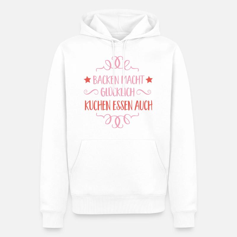 backen - Männer Premium Bio Hoodie - Weiß