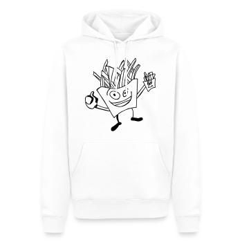 Food fries - Männer Premium Bio Hoodie - Weiß - Vorne - Nico (187cm)