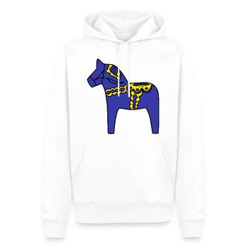 Cheval Dalahäst Cheval en bois Suède idée cadeau - Sweat à capuche Premium bio Homme - blanc - Devant - Nico (187cm)