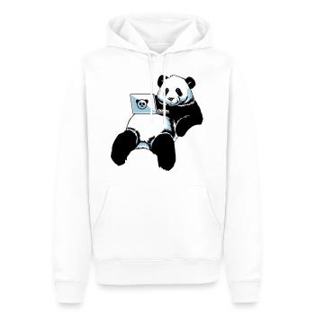 it shirt programmer panda - Men’s Premium Organic Hoodie - white - Front - Nico (187cm)