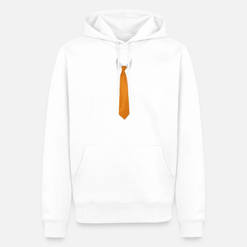 kravatte jaune - Sweat à capuche Premium bio Homme - blanc