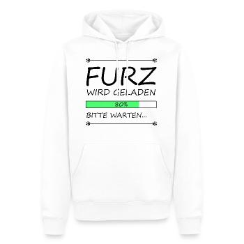 Furz wird geladen - Männer Premium Bio Hoodie - Weiß - Vorne - Nico (187cm)