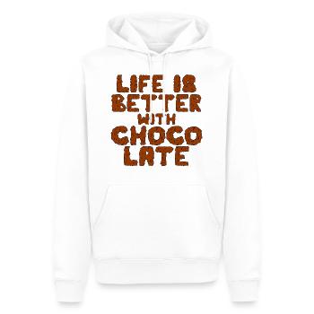 Weihnachten Schokolade - Lustige Sprüche - Männer Premium Bio Hoodie - Weiß - Vorne - Nico (187cm)
