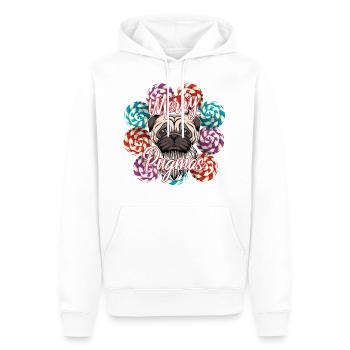 Weihnachten mit Mops Lustige Sprüche - Männer Premium Bio Hoodie - Weiß - Vorne - Nico (187cm)