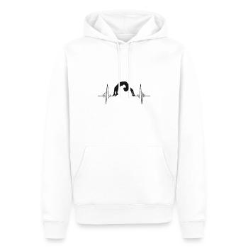Turnen Sport Heartbeat Herzschlag Geschenk Train - Männer Premium Bio Hoodie - Weiß - Vorne - Nico (187cm)
