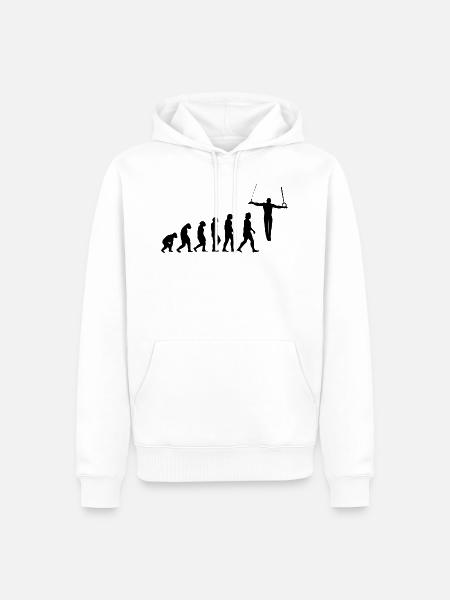 Evolution Turner Ringen Kreuzhang Iron Cross - Herre Premium økologisk hoodie - hvid