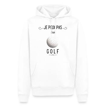 Je peux pas j'ai golf - Sweat à capuche Premium bio Homme - blanc - Devant - Nico (187cm)
