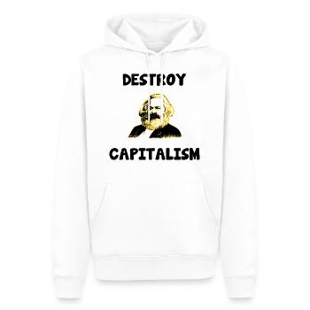 Karl Marx Kommunismus Marxismus Spruch - Männer Premium Bio Hoodie - Weiß - Vorne - Nico (187cm)