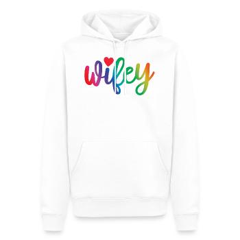 Wifey - Süßes Herz, Geschenk für Frau Verheiratete Frauen - Männer Premium Bio Hoodie - Weiß - Vorne - Nico (187cm)