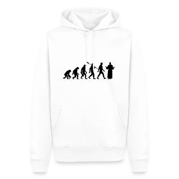Evolution - Pastors - Church - Religion - Men’s Premium Organic Hoodie - white - Front - Nico (187cm)