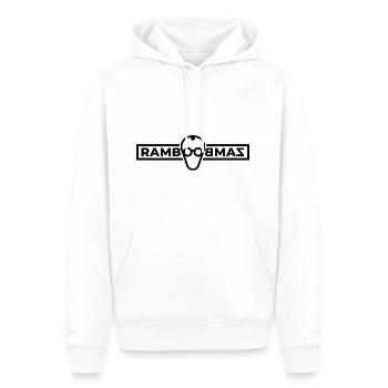 Merz Rambo Zambo - Kanzler - Männer Premium Bio Hoodie - Weiß - Vorne - Nico (187cm)