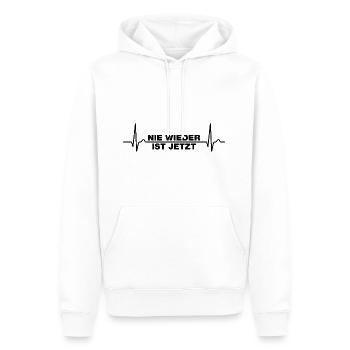 Nie wieder ist jetzt Gegen Rechts gegen Hetze EKG - Männer Premium Bio Hoodie - Weiß - Vorne - Nico (187cm)