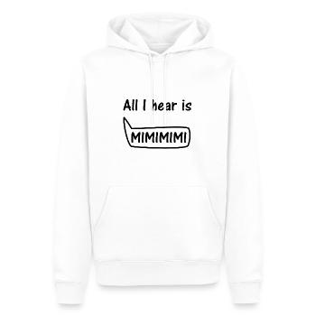 grappig - Mannen Premium Bio hoodie - wit - Voor - Nico (187cm)