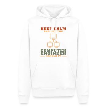 Best-seller Ingénieur informatique Tshirt, Gardez votre calme - Sweat à capuche Premium bio Homme - blanc - Devant - Nico (187cm)