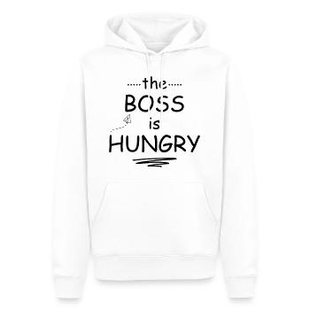 Le bébé a faim - Sweat à capuche Premium bio Homme - blanc - Devant - Nico (187cm)