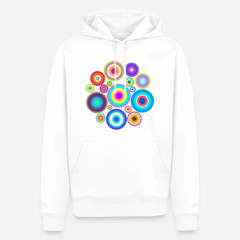 Peinture Dessin Creative Abstract Art Patterns - Sweat à capuche Premium bio Homme - blanc