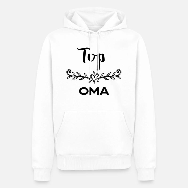 Oma Statement Großmutter Gratulation Superoma - Männer Premium Bio Hoodie - Weiß