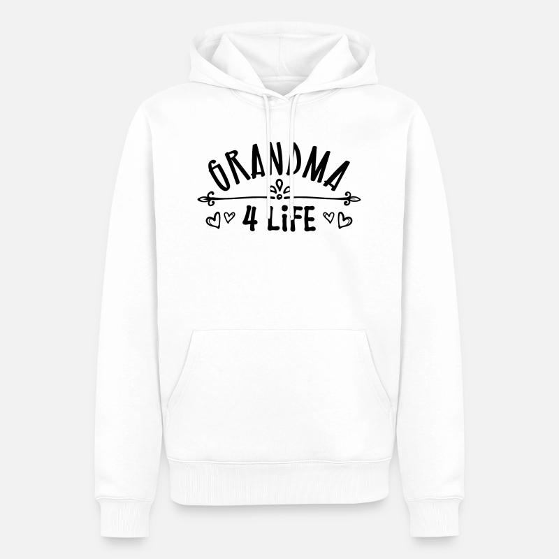 Gratuliere Oma Großmutter Statement Rentnerin - Männer Premium Bio Hoodie - Weiß