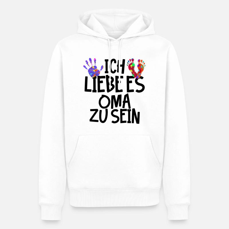 Rentnerin Oma Statement Alte Frau Großmutter - Männer Premium Bio Hoodie - Weiß