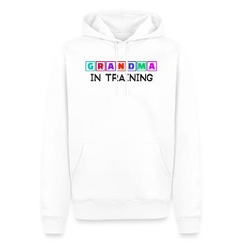 Déclaration humoristique Grand-mère Grand-mère Vieille femme - Sweat à capuche Premium bio Homme - blanc - Devant - Nico (187cm)