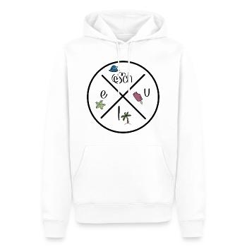 Lustige Geschenke für Kinder - Männer Premium Bio Hoodie - Weiß - Vorne - Nico (187cm)